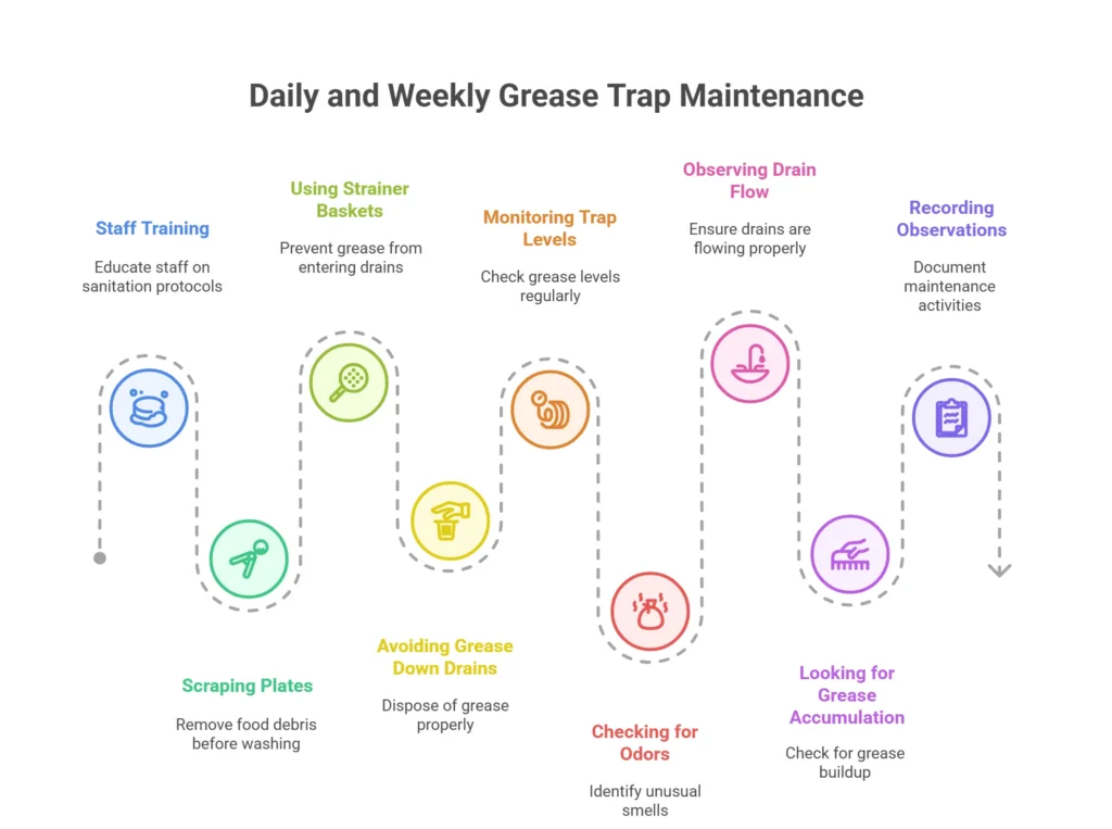 Daily and Weekly Grease Trap Maintenance