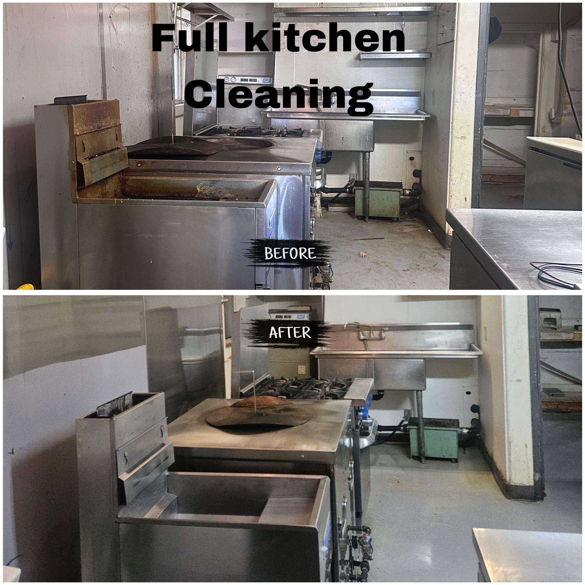 Full commercial kitchen deep cleaned by AA Cleaning Solutions in Nova Scotia